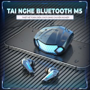 Tai nghe bluetooth M5 màu đen