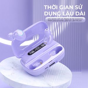 Tai nghe bluetooth M9 màu tím